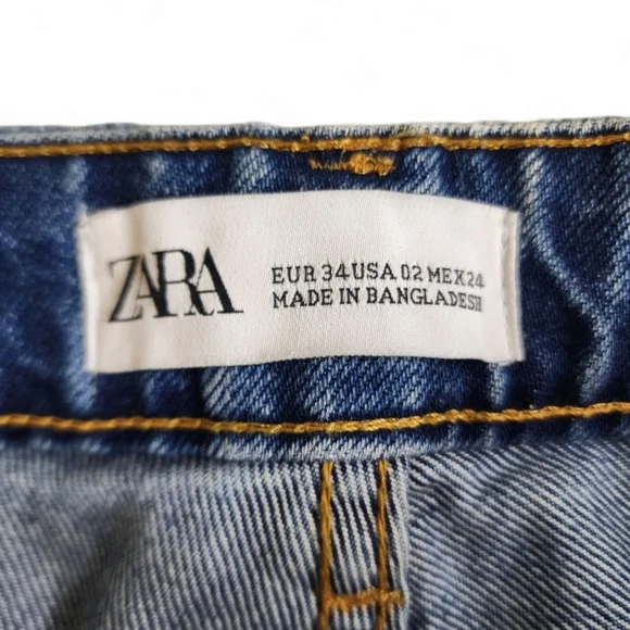 ZARA High Rise Distressed Ripped Jeans Size 25 Grunge Style - Picture 10 of 10